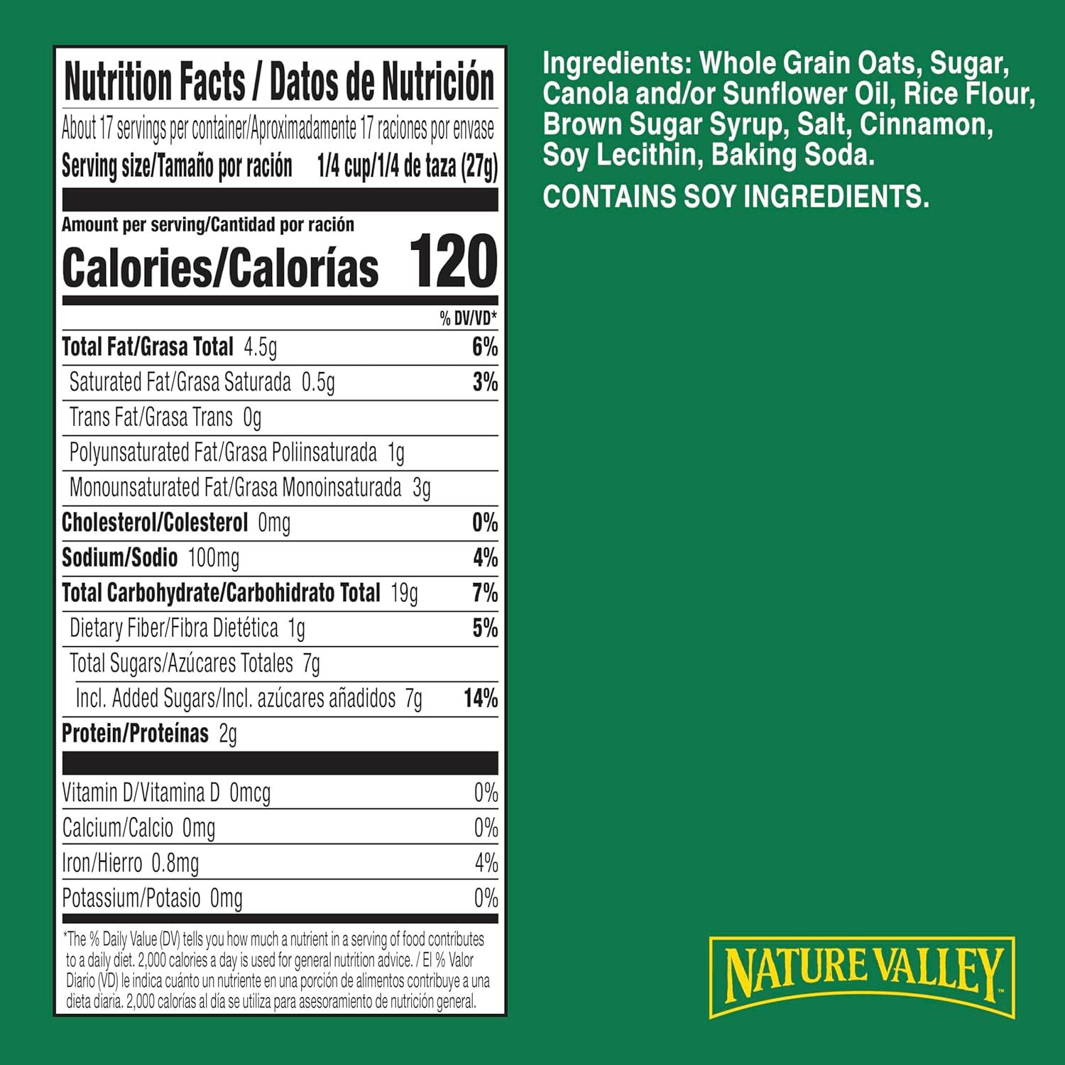 image:imageNature Valley Oats amp Honey Big amp Crunchy Granola Breakfast Cereal 16 ozCinnamon