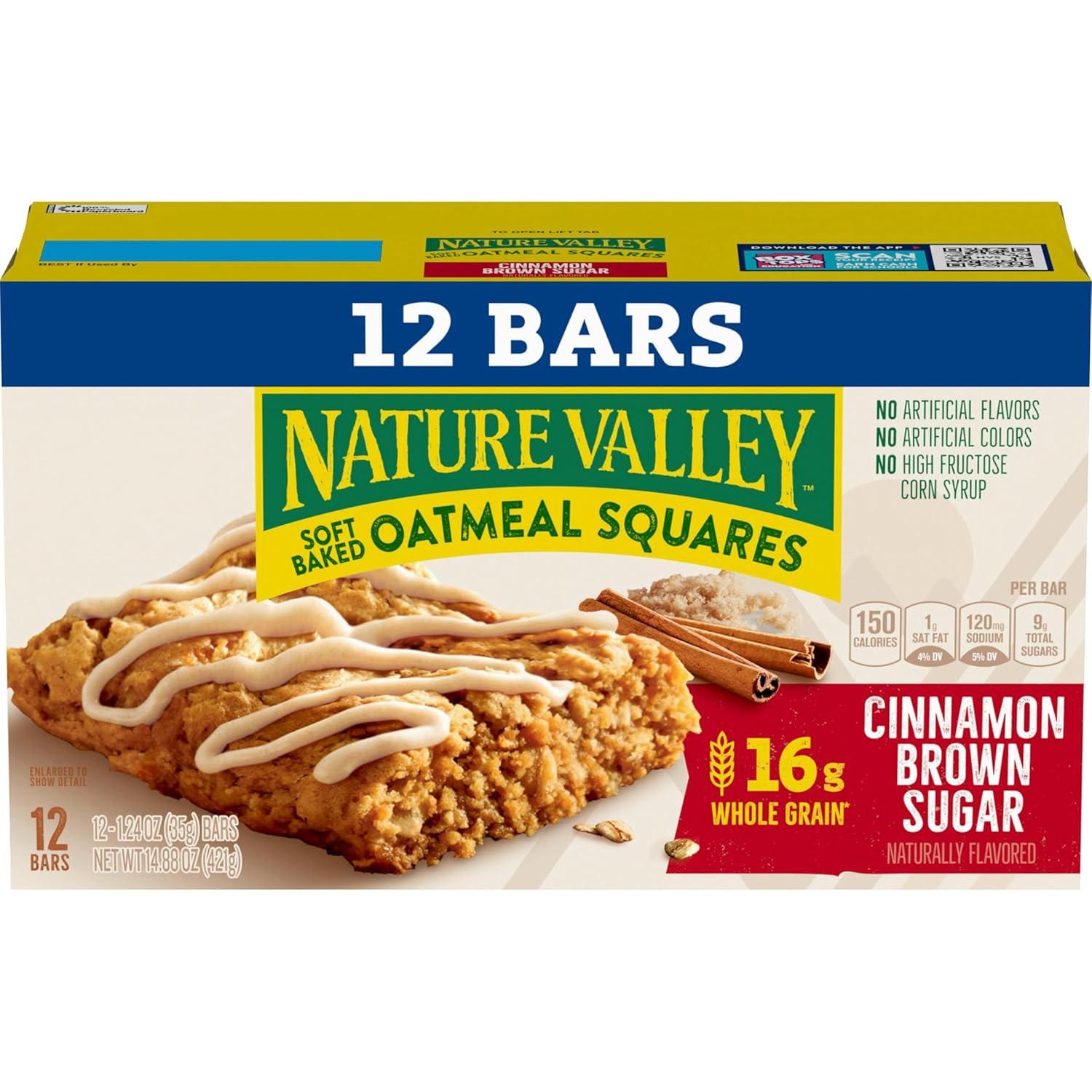 image:imageNature Valley SoftBaked Oatmeal Squares Cinnamon Brown Sugar 6 ct 744 OZCinnamon Brown Sugar