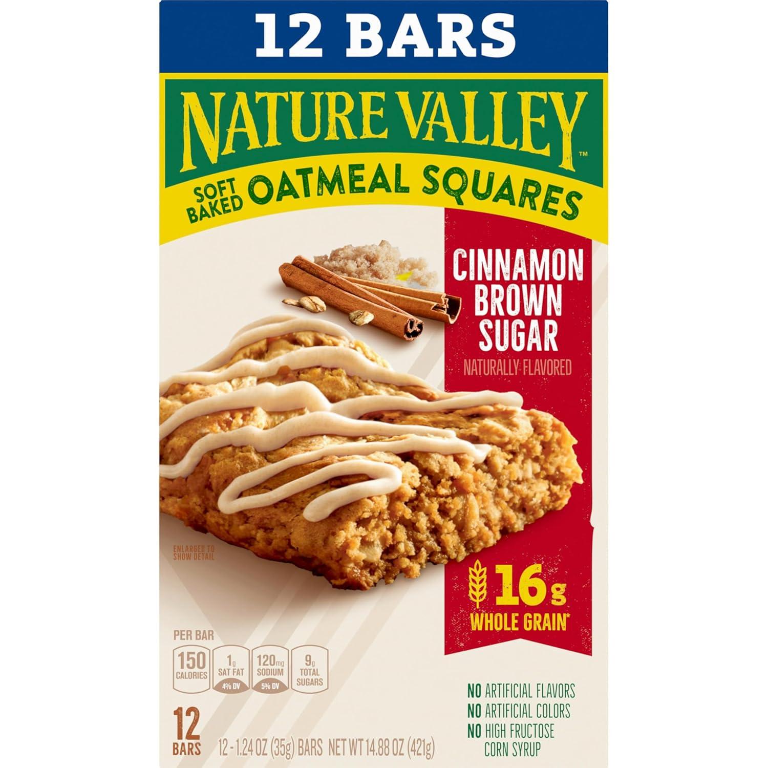 image:imageNature Valley SoftBaked Oatmeal Squares Cinnamon Brown Sugar 6 ct 744 OZCinnamon Brown Sugar
