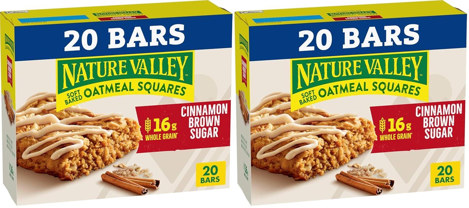 image:imageNature Valley SoftBaked Oatmeal Squares Cinnamon Brown Sugar 6 ct 744 OZCinnamon Brown Sugar
