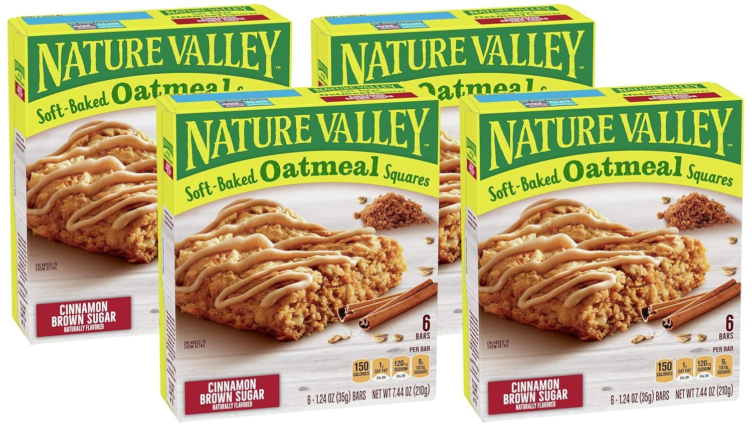 image:imageNature Valley SoftBaked Oatmeal Squares Cinnamon Brown Sugar 6 ct 744 OZCinnamon Brown Sugar