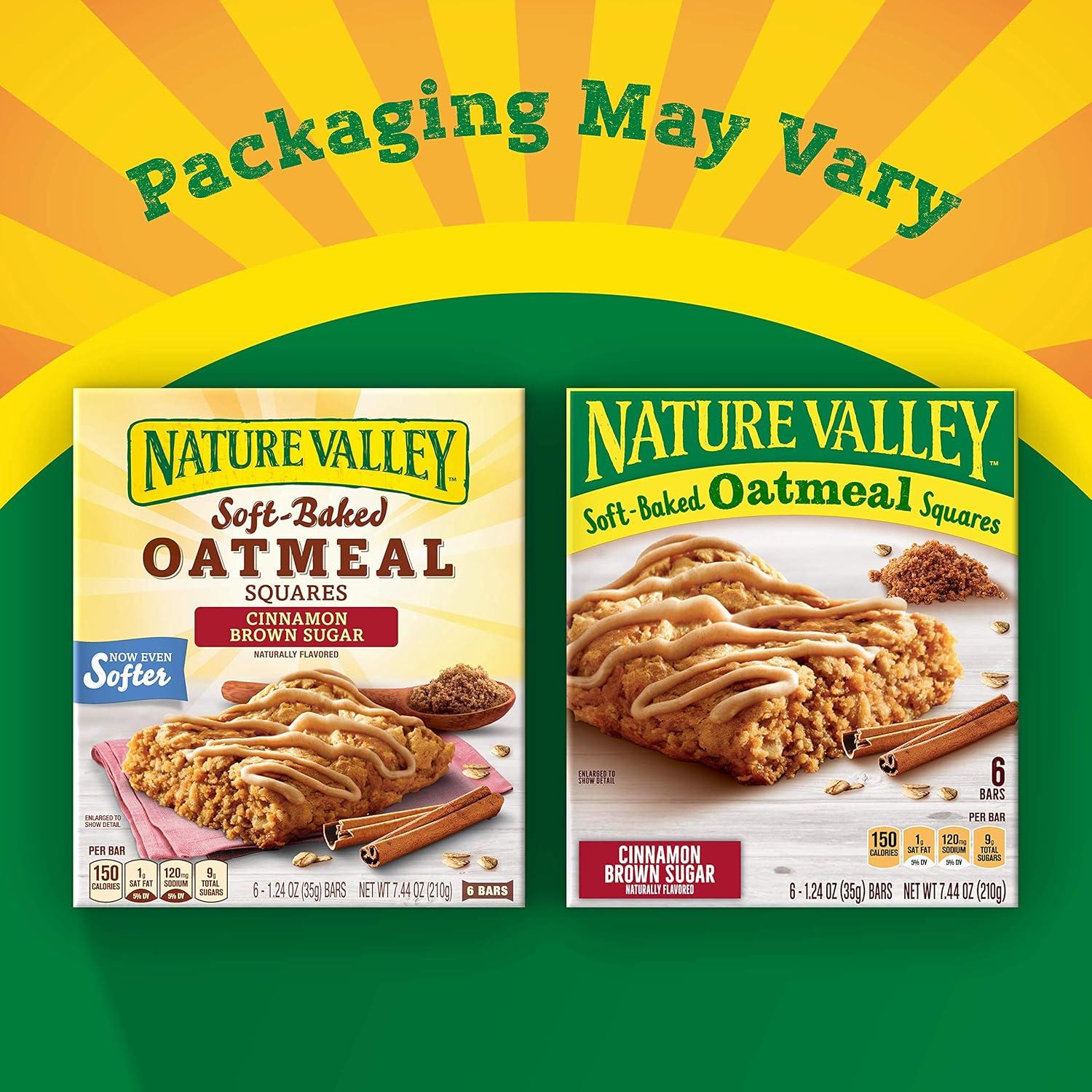 image:imageNature Valley SoftBaked Oatmeal Squares Cinnamon Brown Sugar 6 ct 744 OZCinnamon Brown Sugar