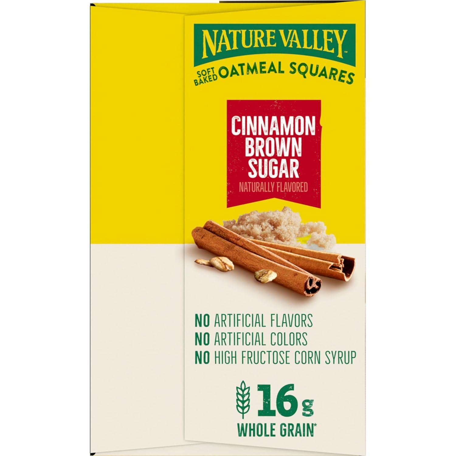 image:imageNature Valley SoftBaked Oatmeal Squares Cinnamon Brown Sugar 6 ct 744 OZCinnamon Brown Sugar