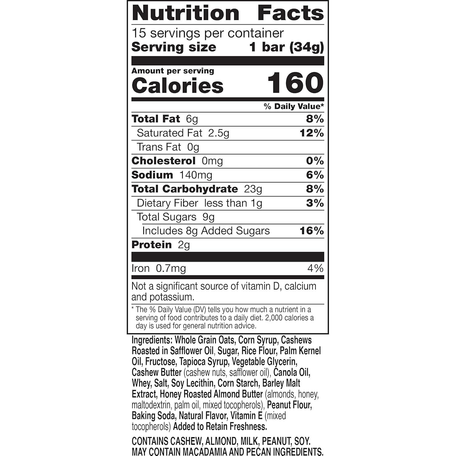 image:imageNature Valley Sweet and Salty Nut Granola Bars Cashew 15 Bars 18 oz