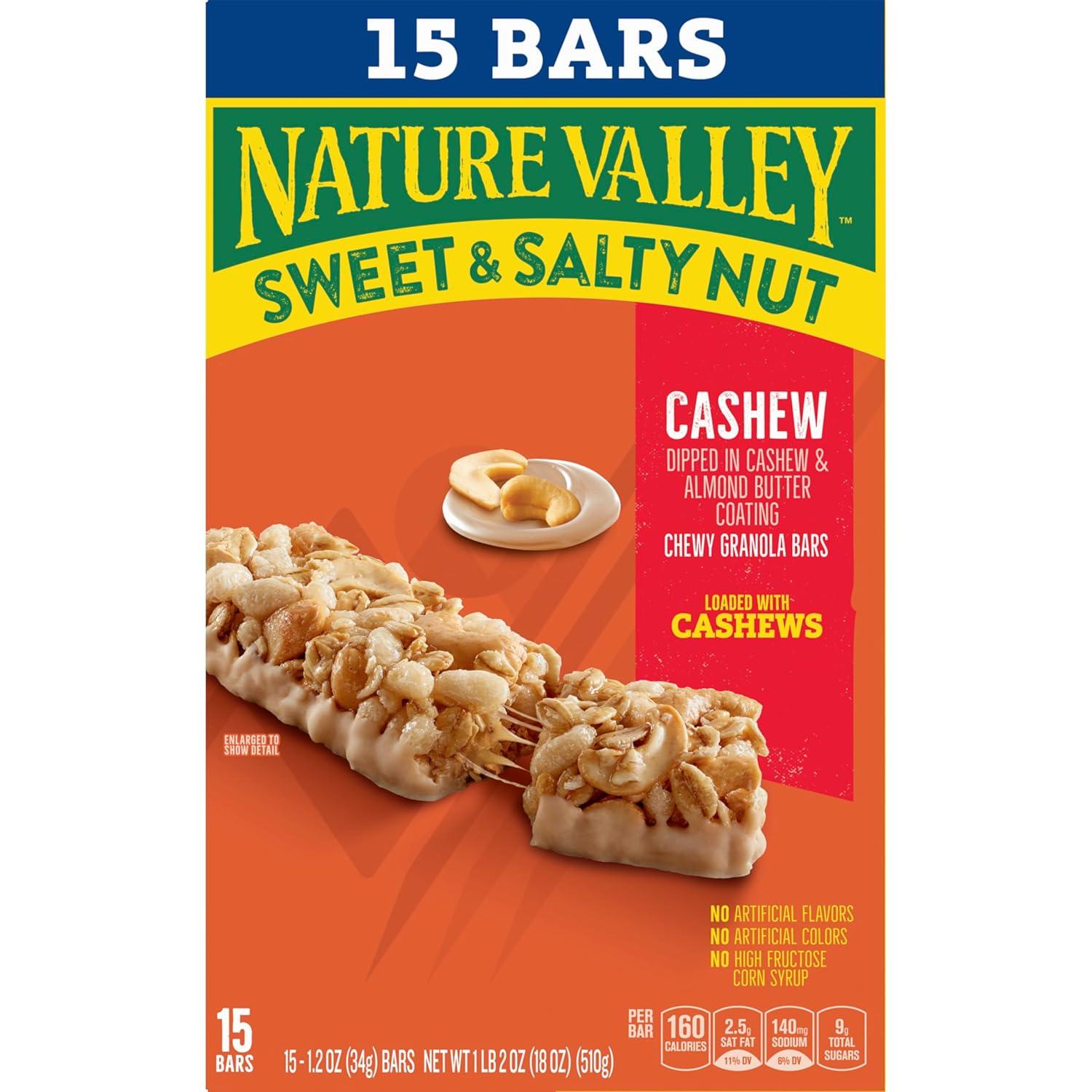 image:imageNature Valley Sweet and Salty Nut Granola Bars Cashew 15 Bars 18 oz