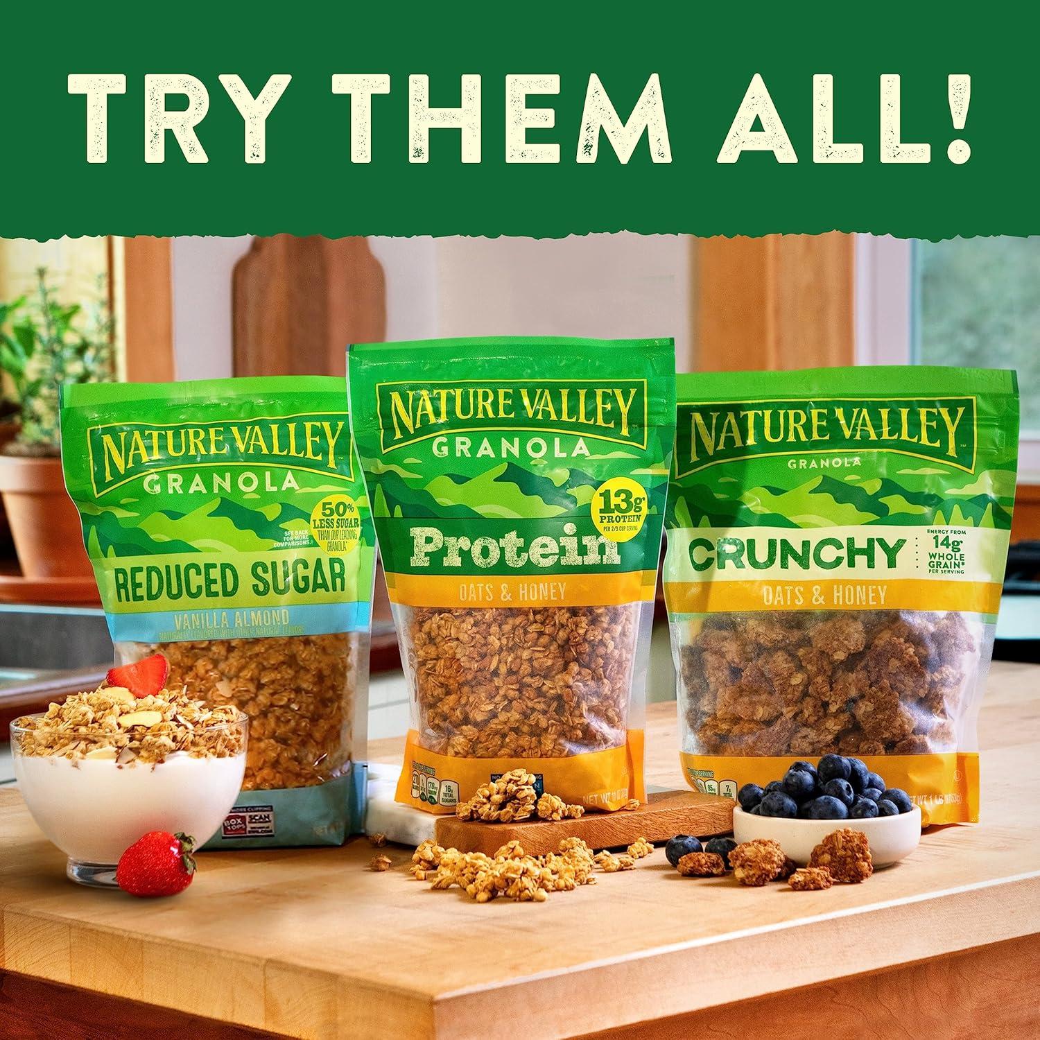 image:imageNature Valley Vanilla Almond Reduced Sugar Granola 11 OZ Bag Pack of 4Cinnamon