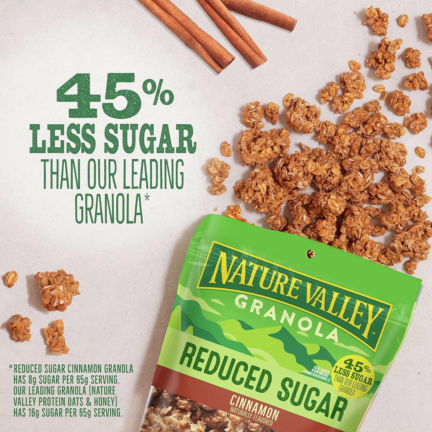 image:imageNature Valley Vanilla Almond Reduced Sugar Granola 11 OZ Bag Pack of 4Cinnamon