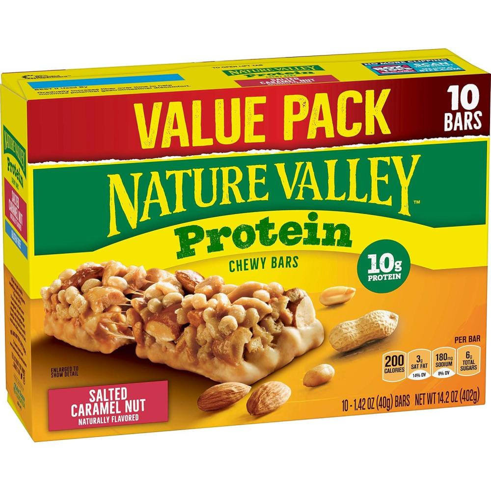image:imageNature Valley Protein Granola Bars Salted Caramel Nut Snack Bars 10 ct 142 OZ