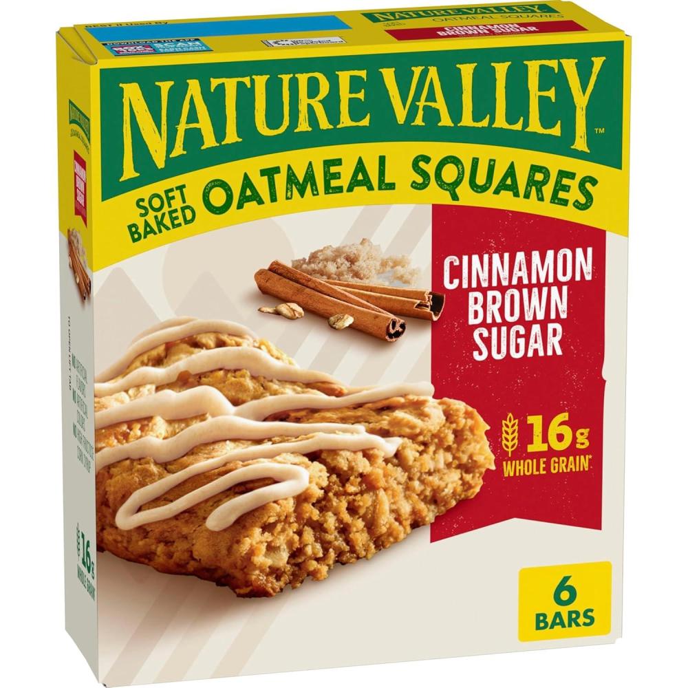 image:imageNature Valley SoftBaked Oatmeal Squares Cinnamon Brown Sugar 6 ct 744 OZCinnamon Brown Sugar