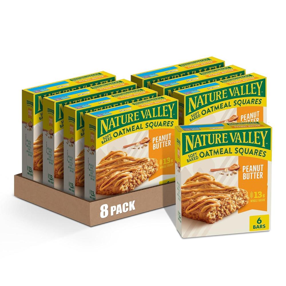 image:imageNature Valley SoftBaked Oatmeal Squares Cinnamon Brown Sugar 6 ct 744 OZPeanut Butter