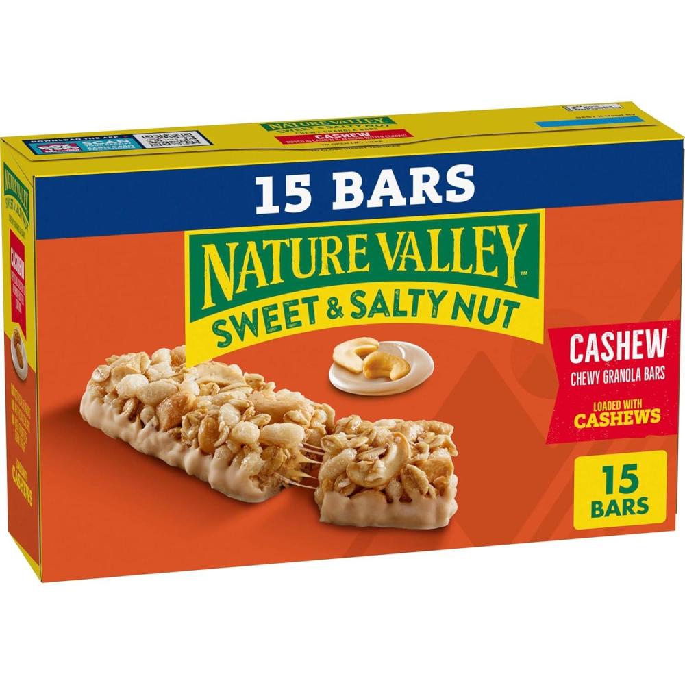 image:imageNature Valley Sweet and Salty Nut Granola Bars Cashew 15 Bars 18 oz