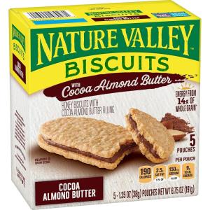 image:imageNature Valley Biscuit Sandwiches Cocoa Almond Butter 5 ct 675 OZ
