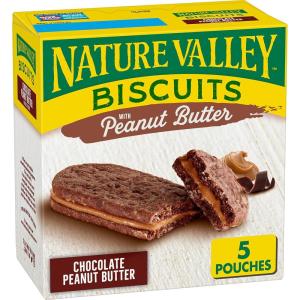image:imageNature Valley Biscuit Sandwiches Cocoa Almond Butter 5 ct 675 OZ Pack of 12Chocolate Peanut Butter
