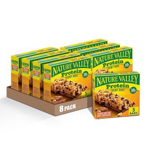 image:imageNature Valley Chewy Granola Bars Protein Peanut Butter Dark Chocolate 5 Bars 71 OZ Pack of 8