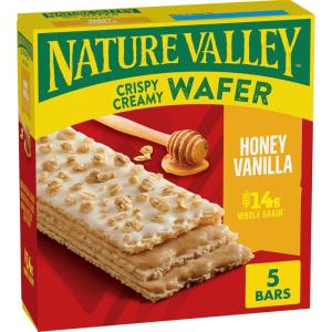 image:imageNature Valley Crispy Creamy Wafer Bars Peanut Butter 4g Protein 5 Bars 65 oz Pack of 6Honey Vanilla