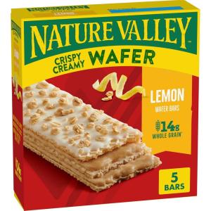 image:imageNature Valley Crispy Creamy Wafer Bars Peanut Butter 4g Protein 5 Bars 65 oz Pack of 6Lemon