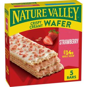 image:imageNature Valley Crispy Creamy Wafer Bars Peanut Butter 4g Protein 5 Bars 65 oz Pack of 6Strawberry