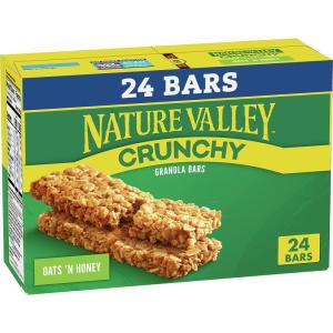 image:imageNature Valley Crunchy Granola Bars Oats n Honey 24 Bars 1788 OZ 12 Pouches