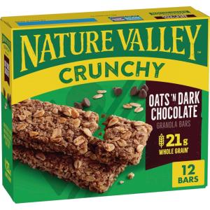 image:imageNature Valley Crunchy Granola Bars Peanut Butter Dark Chocolate 12 Bars 894 OZ Pack of 12Oats n Dark Chocolate