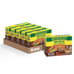 image:imageNature Valley Mini Granola Bars Sweet and Salty Nut Dark Chocolate Peanut Almond 10 Bars 75 OZ Pack of 6Chocolate Peanut Butter