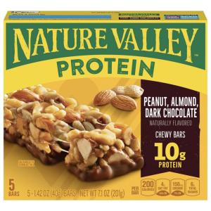 image:imageNature Valley Protein Chewy Snack Bars Coconut Almond 5 Bars 71 ozPeanut Almond Dark Chocolate